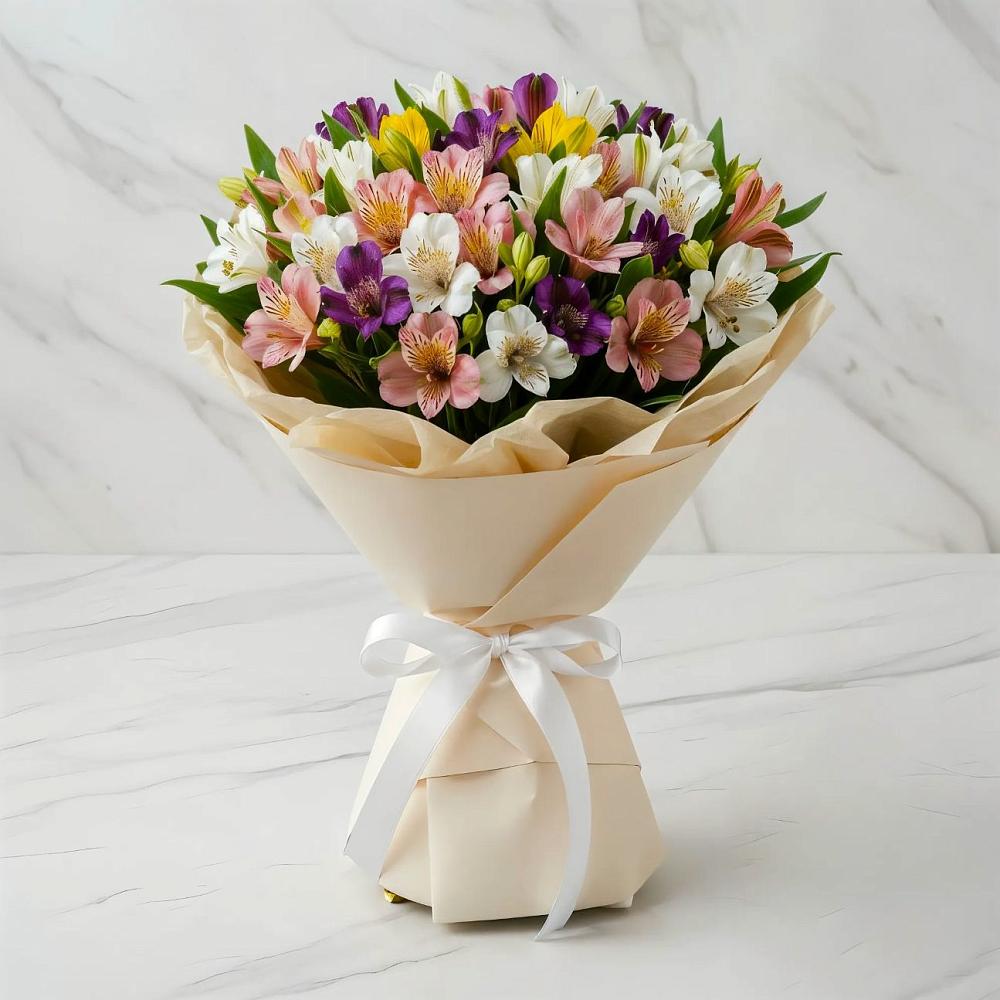 Букет цветов из: Альстромерии в Сузуне