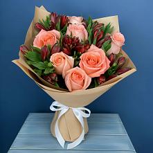 Букет цветов из:  Розы и Альстромерии в Сузуне
