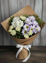 Букет цветов из:  Хризантемы и Розы в Сузуне