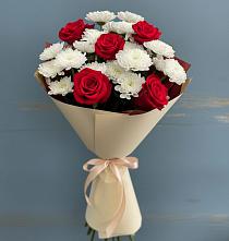 Букет цветов из:  Розы и Хризантемы в Сузуне