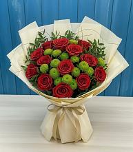 Букет цветов из:  Розы и Хризантемы в Сузуне