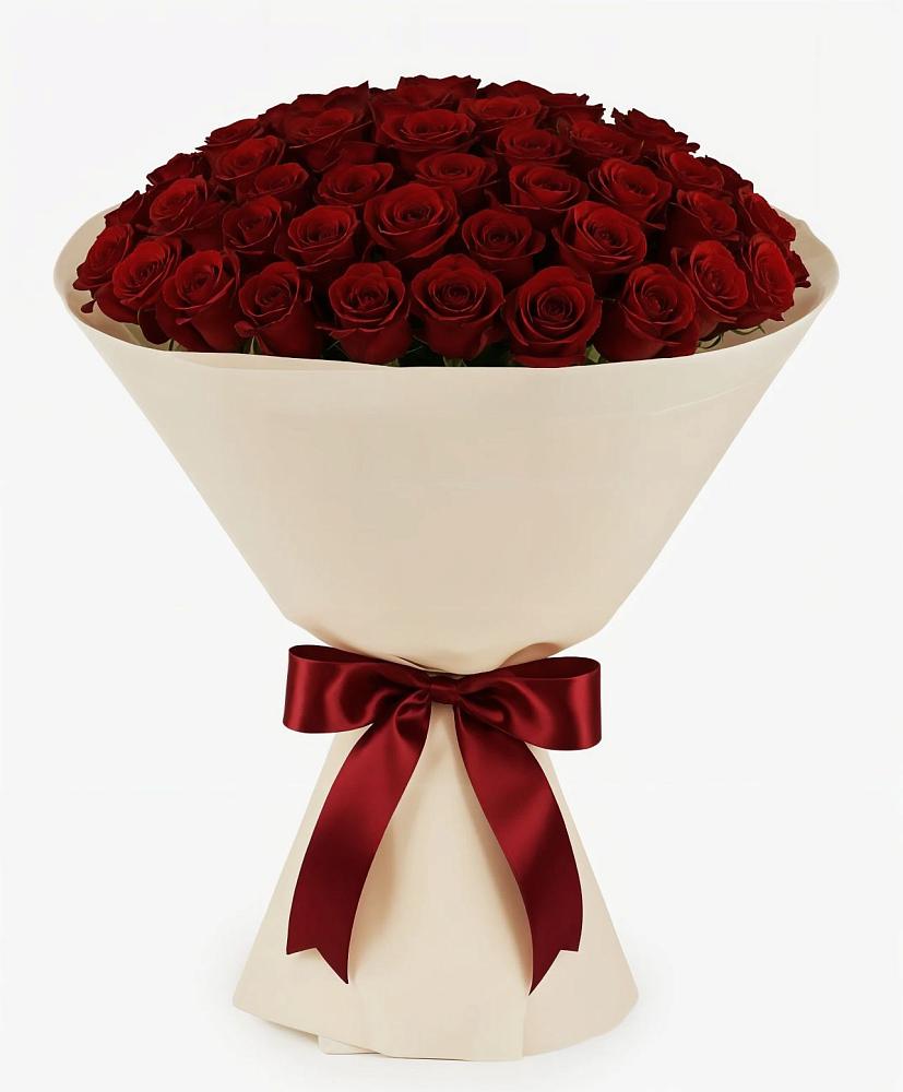 Букет 101 Бордовая роза Блэк Бакарра в Сузуне