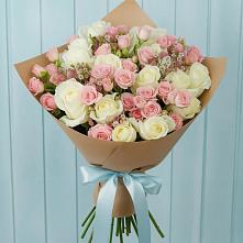 Букет цветов из:  Розы #REPLACE_PRED# Сузуне